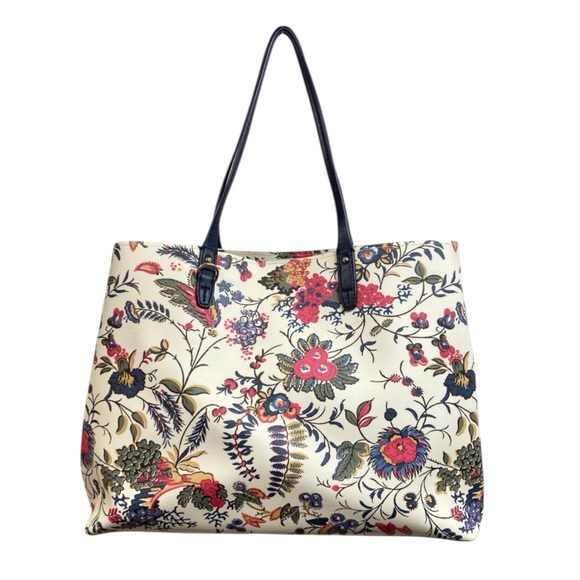Tory Burch Kensington Large Tote Bag in Garden New Ivory|Luxury Tote Floral Bag - Picture 2 of 10
